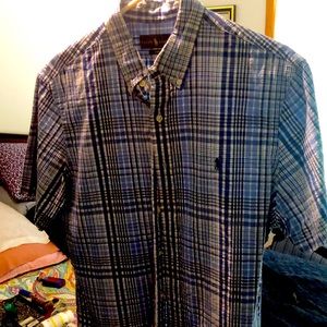L Ralph Lauren slim fit button up short sleeve